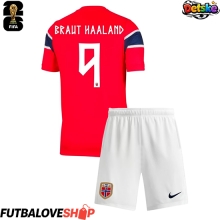 Dres Nórsko Erling Haaland #9 Domáci pre deti MS 2026 Krátky Rukáv (+ trenírky)